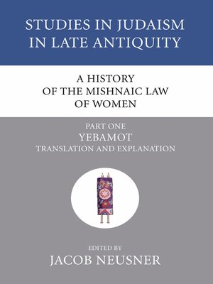 cover image of A History of the Mishnaic Law of Women, Part 1